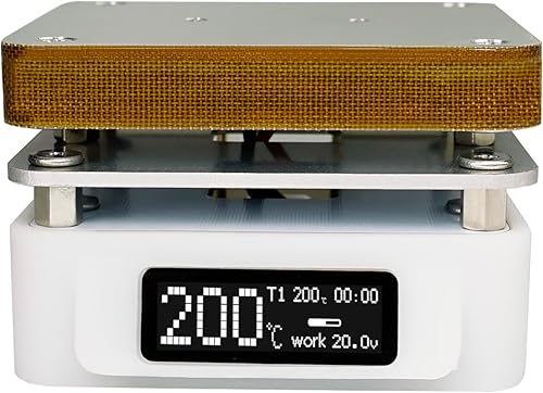 SEQURE Placa caliente de soldadura eléctrica, mini estación de soldadura OLED de 25 V 95 W, calentador de retrabajo de calefacción temporizada,
