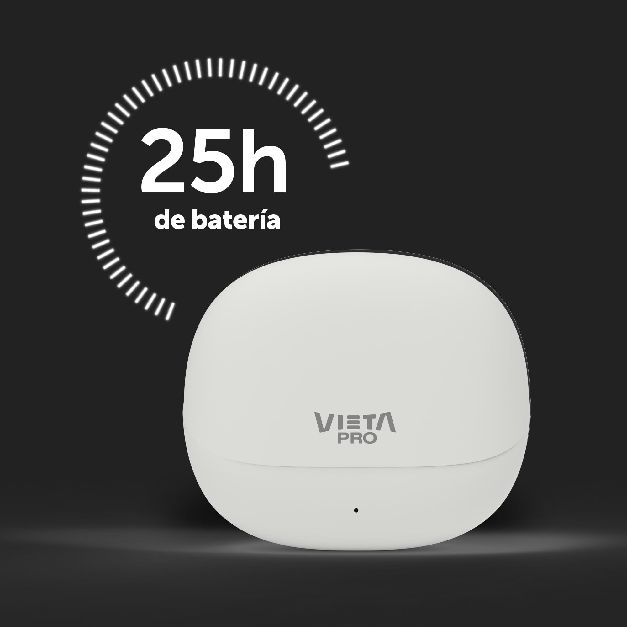 Vieta Pro - Auriculares True Wireless con Cancelación Activa de Ruido -25dB, Bluetooth 6.0, Dual Pairing, 4 x Mic ENC, Autonomía 25h, App Joy 2 Blanco