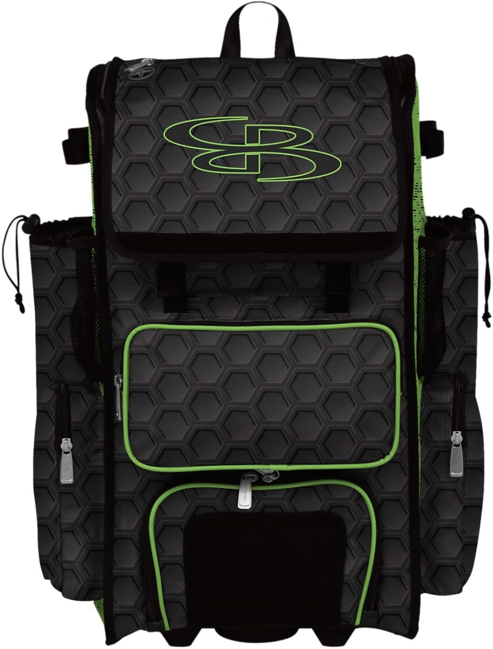 Boombah Rolling Superpack 2.0 3DHC Baseball/Softball Gear Bag - 23-1/2" x 13-1/2" x 9-1/2" - Multiple Colors - Telescopic Handle and Holds 4 Bats - Wheeled Version