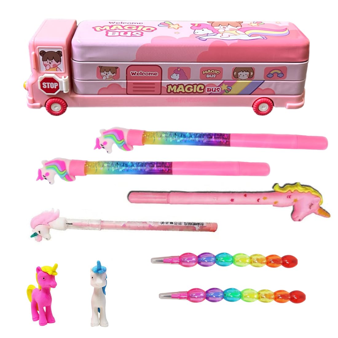 Urban Festivities Metal Unicorn Stationery Set For Girls With Pencil Box School Supply For Kids, Pencil Case With Sharpener, Unicorn Stationery Set For Girls, 3 Compartments Geometry Box - Multicolor (B0CHJZ51FB) Amazon Price History, Amazon Price Tracker