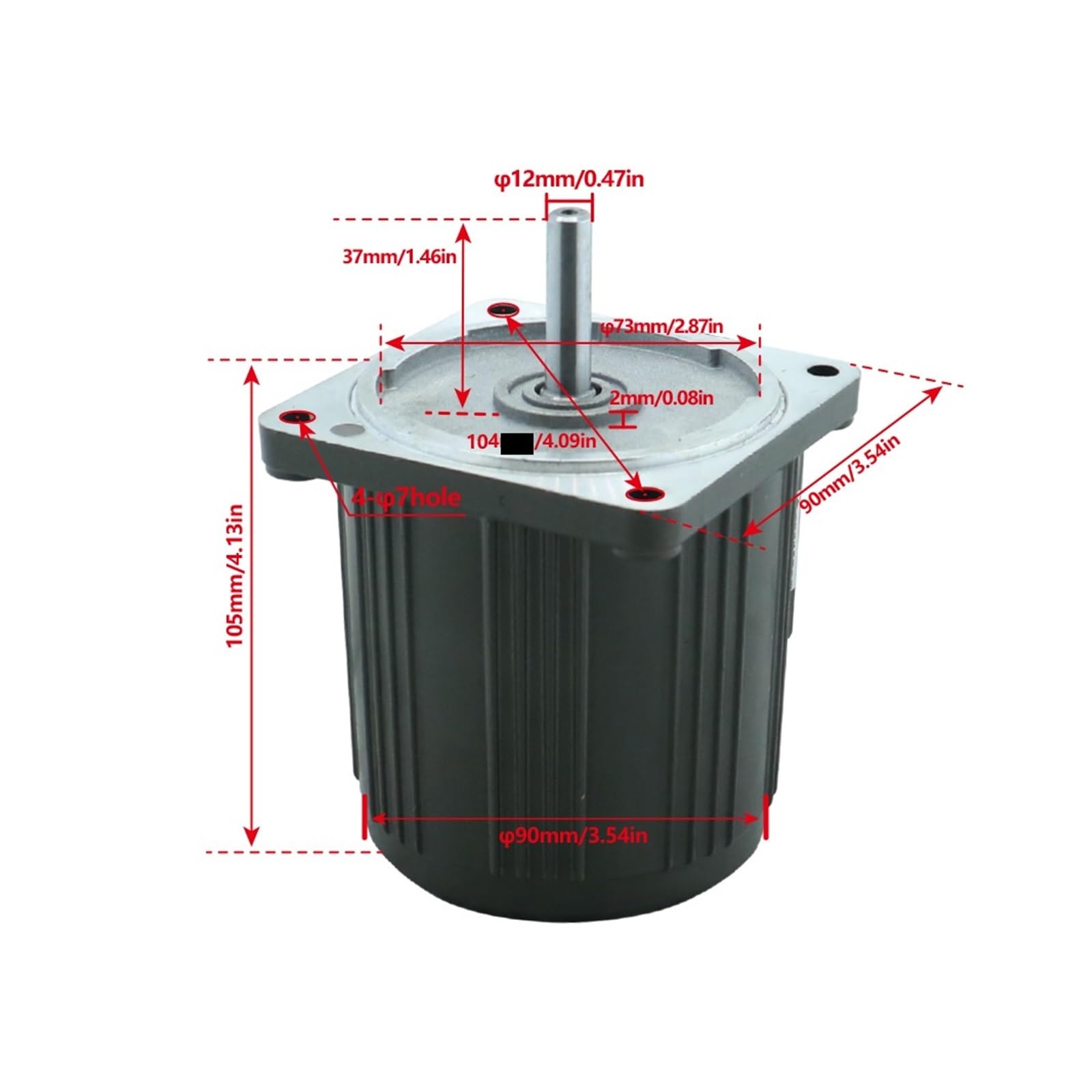Motor 40 W Wechselstrommotor 1 Phase 220 V 50/60 Hz Asynchronmotor Induktionsmotor Welle 12 mm Gleichstrommotor(390rpm)