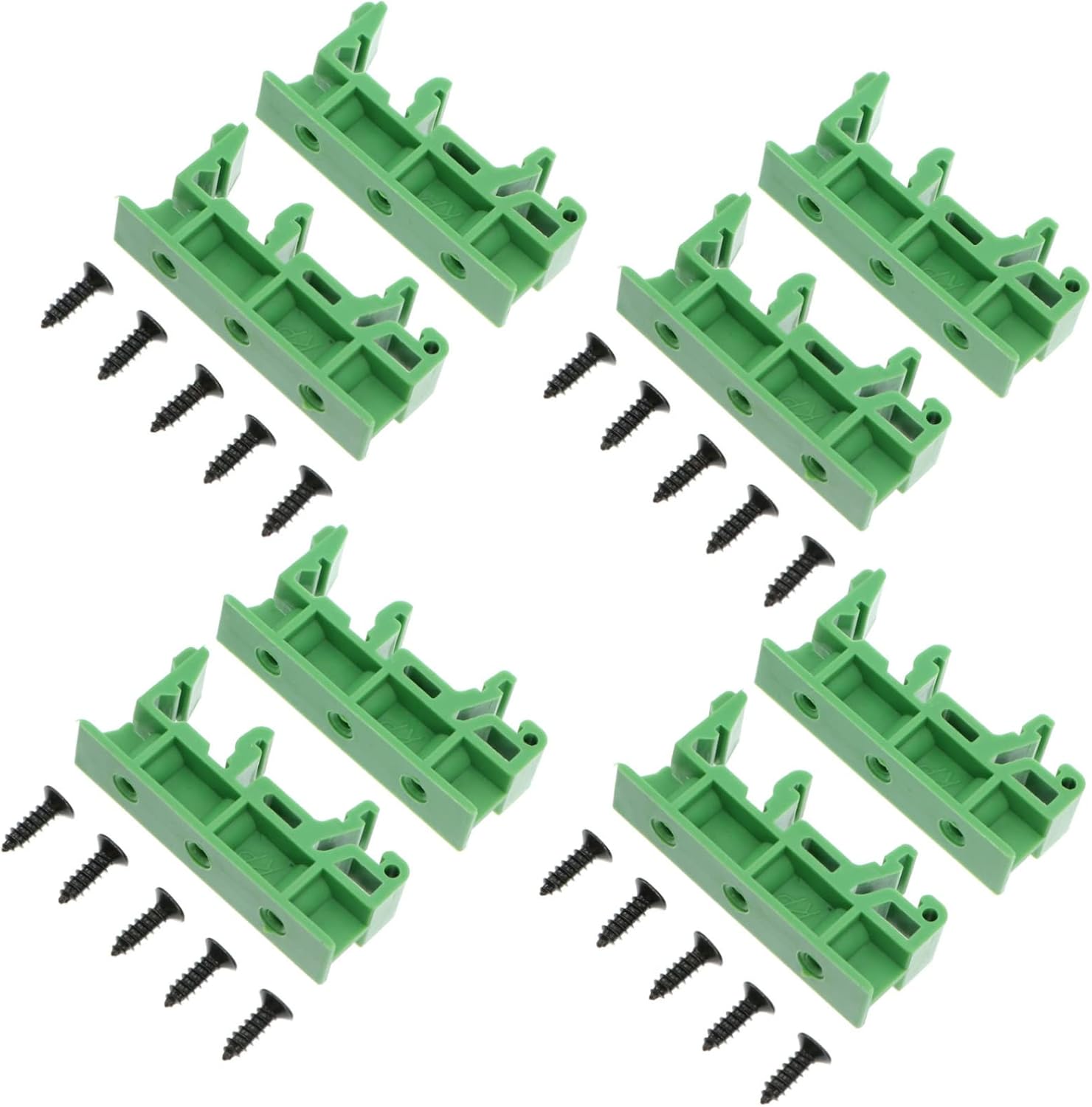 30sets Din Rail Adapter Sturdy PCB Mounting Bracket for Electrical Projects Rail Installation for Circuit Board and Relay Board Mounting
