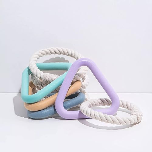 Miniatura 2 de Juguetes de cuerda triangular para perros, 1 unidad, perfecto para perros pequeños y medianos que tiran y mastican, el juguete moderno para perros