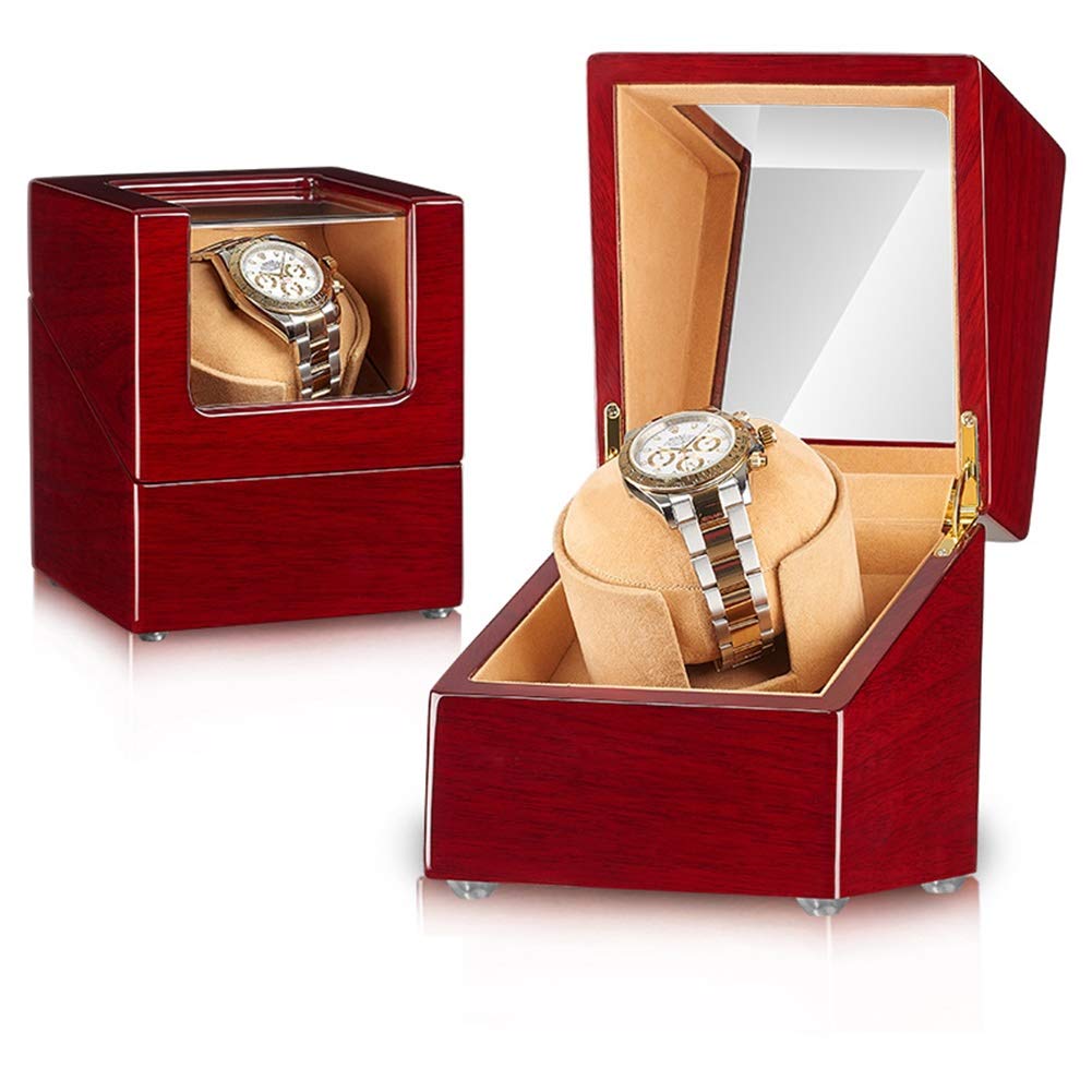 CGCSYZ Watch Winders For 1 Watches Single Automatic Watch Winder With Quiet Motor, 5 Rotation Mode Settings, Suitable For Men's And Ladies Wrist Watch (B)