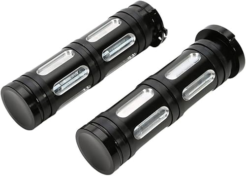 Miniatura 2 de Manijas de manillar CNC de alta resistencia de 1" para Touring Sportster Dyna Softail V-Rod (negro)