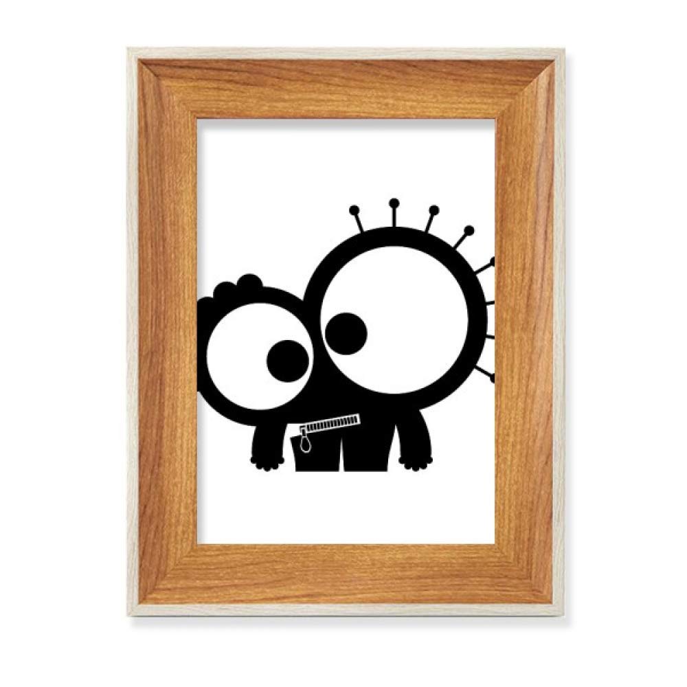 Tableau Art Peinture Univers Monstre Cadre de Photo en Bois Alien Creature Bureau