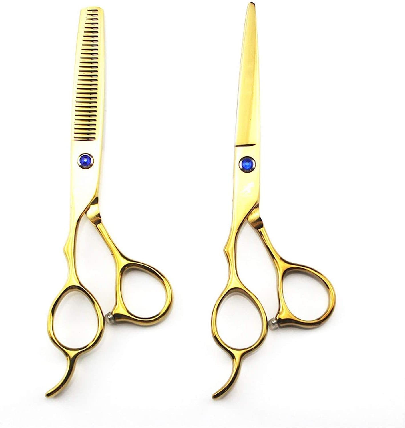 Friseurschere Linkshänder Serie Professionelle Friseurschere Salon Stylist Schere Scharfer und präziser Schnitt für Linkshänder Friseurschere 6,0 Zoll Gold
