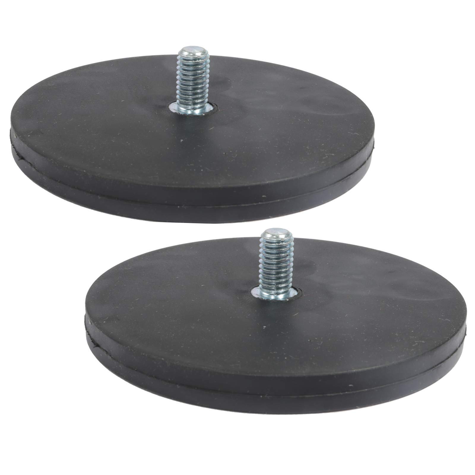 Aimants Néodyme Caoutchoutés 88mm - Filetage M8, 55kg De Force - Pour Fixation Phares, Caméras, équipements Voiture