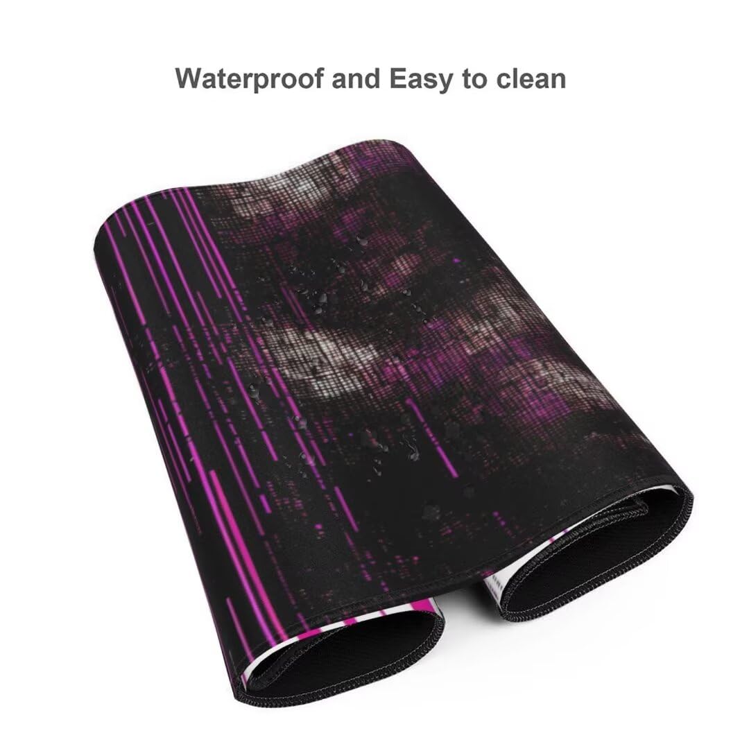 Alfombrilla de ratón 1400x600x3 MM, Alfombrilla Ratón XXL Extendida de Gran Tamaño con Bordes Cosidos, Base de Goma Antideslizante Almohadilla para Teclado, Mujeres Africanas S-3575