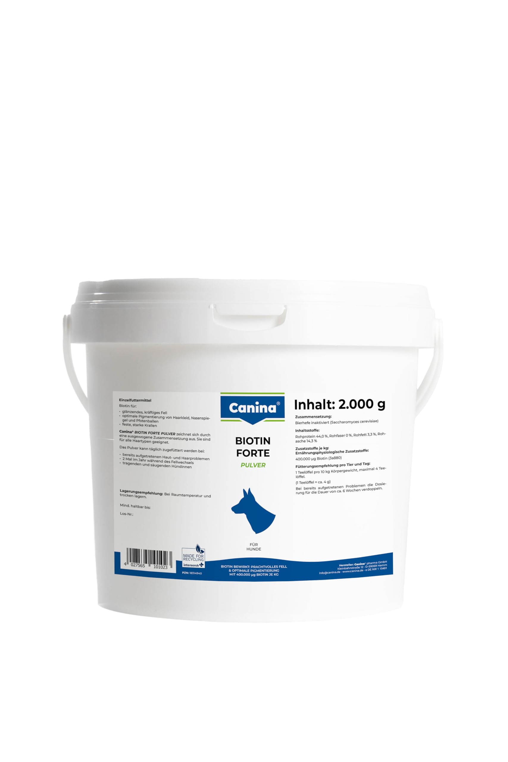 Canina Biotina Forte en polvo, 1 unidad (1 x 2 kg)