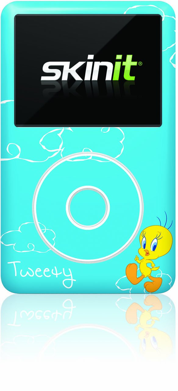 Skinit Decal MP3 Player Skin Compatible with iPod Classic (6th Gen) 80GB - Officially Licensed Warner Bros Tweety Bird Flying Design