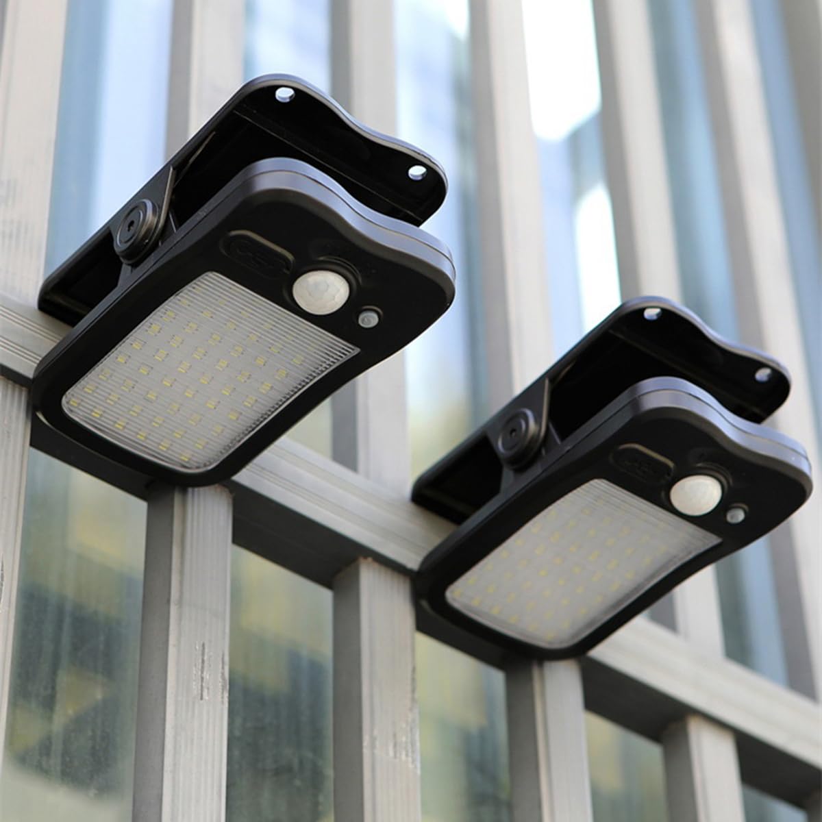Mixtooltoys Light Clip On Solar S Outdoor Motion Sensor S 60 Leds, 3 Modes, Dual Charging, Portable Waterproof Security For Fence, Deck, Camping, Grill