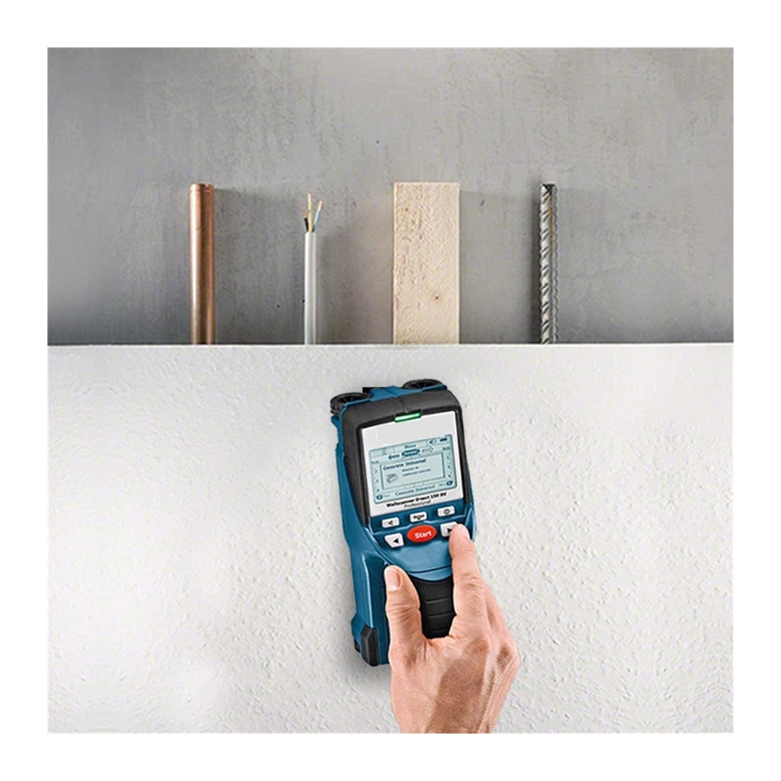EDEDE Escáner de Pared, Detector de Metales Escáner de Pared Detección Madera/Cables Vivos/Tubos de plástico/Metal Detector de Metales Pinpointer