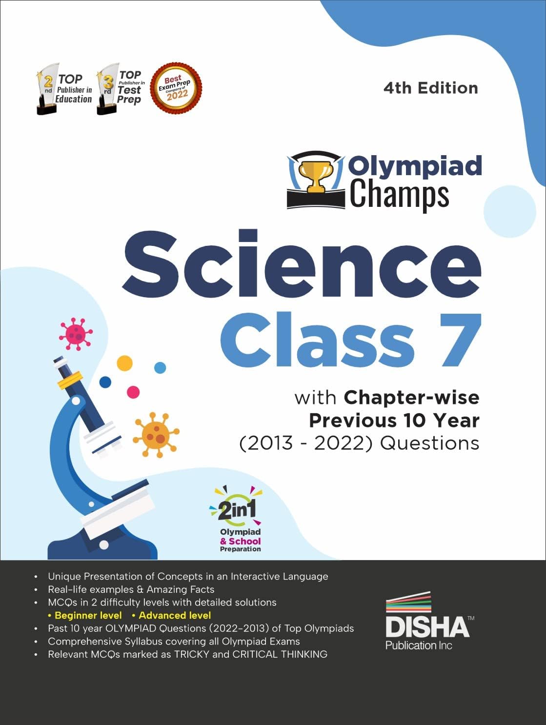 Olympiad Champs Science Class 7 with Chapter-wise Previous 10 Year (2013 - 2022) Questions 4th Edition | Complete Prep Guide with Theory, PYQs, Past & Practice Exercise | [Paperback] Disha Experts