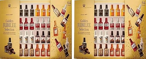 Anthon 128 botellas de chocolate negro rellenas con 8 deliciosas marcas de dulces recuerdos (2 botellas de 64 botellas cada caja de regalo de 2.2