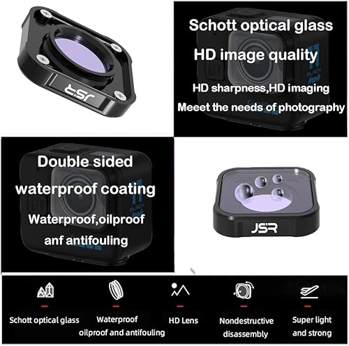 Miniatura 5 de Filtro CPL MCUV ND 8 16 32 filtros de lente de inicio para GoPro Hero Black 11 Mini accesorios de cámara (ND32)