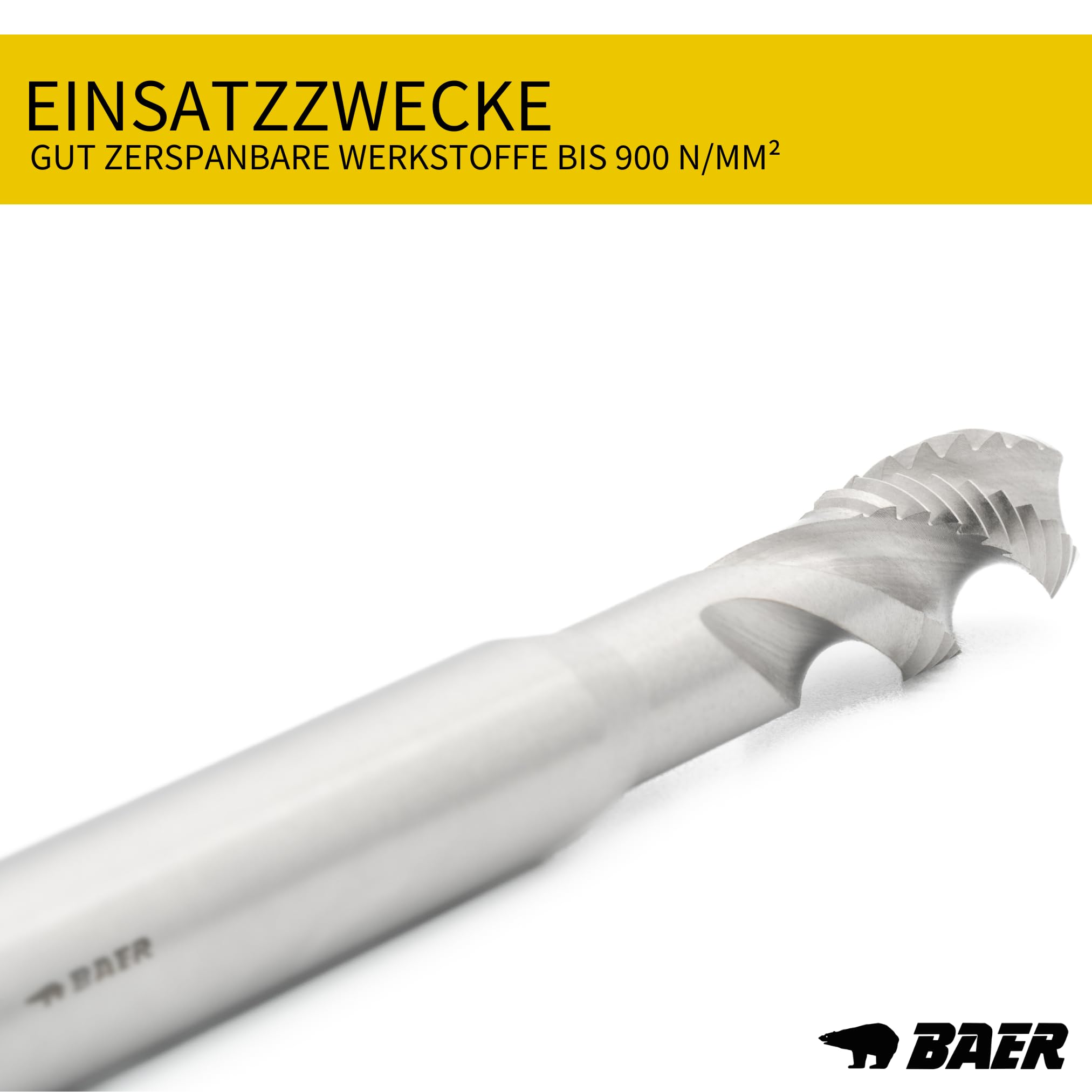 BAER Gewindeschneider Set M3-M12 HSSE | Maschinengewindebohrer Sackloch mit Kernlochbohrer | Gewindeschneidsatz metrisch | Profi Gewindebohrer Set Innengewinde Stahl Werkstatt Industrie