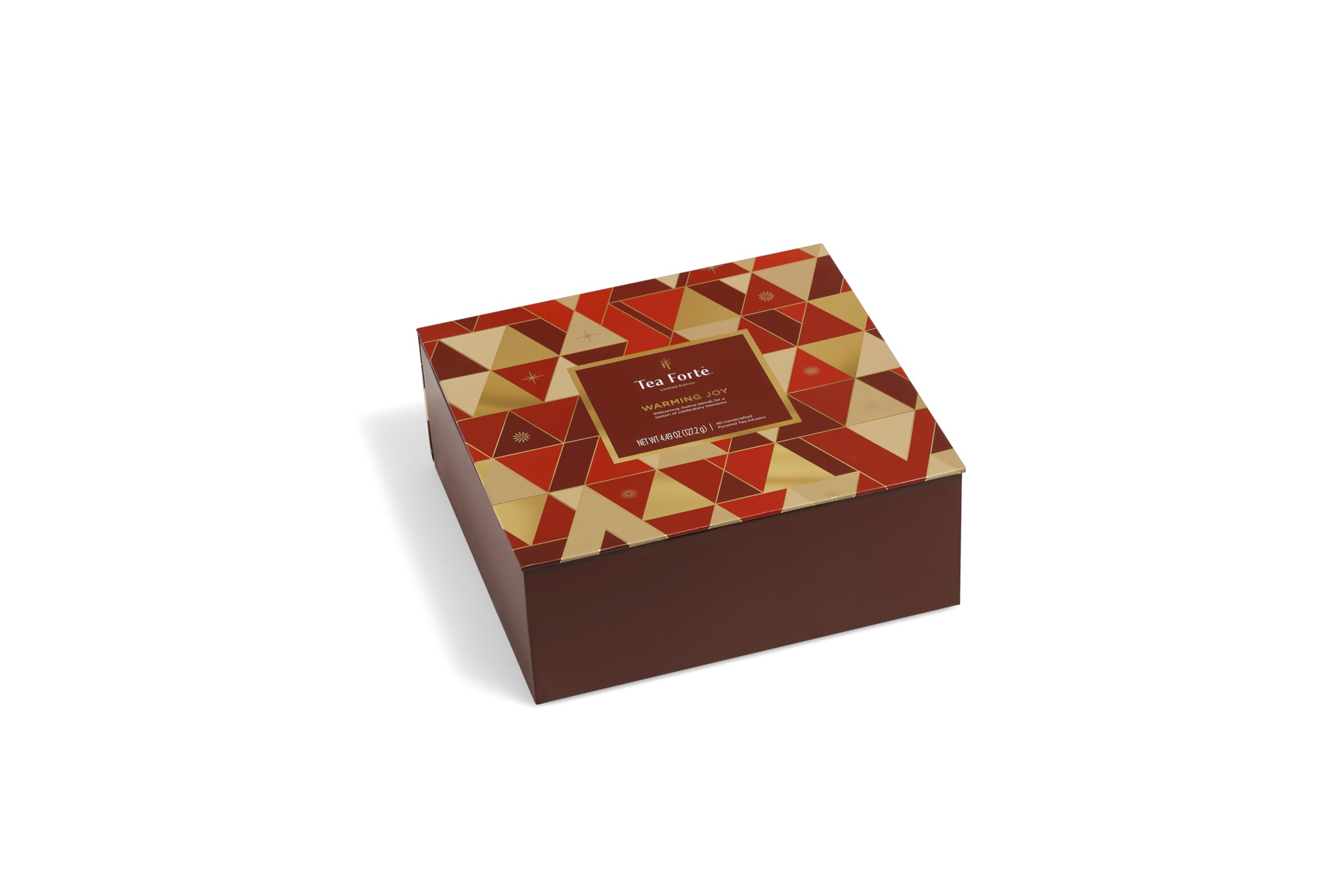Tea Forte, baule da tè con 40 infusori da tè piramidali artigianali - Warming Joy Chest