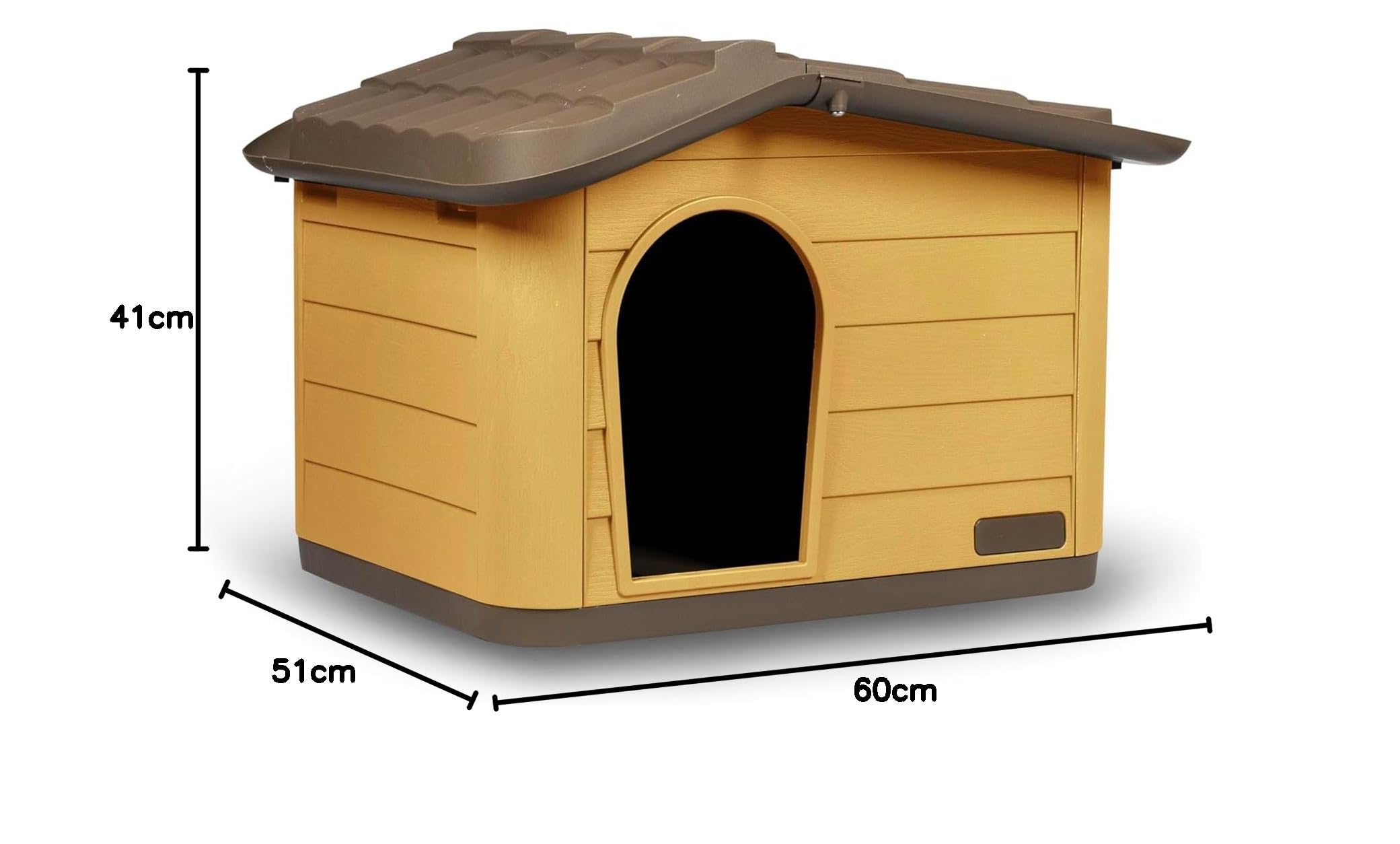 MP Bergamo Villa Cuccia Per Cani E Gatti In Materiali Riciclati – Tetto Asportabile, 60x50x41 Cm