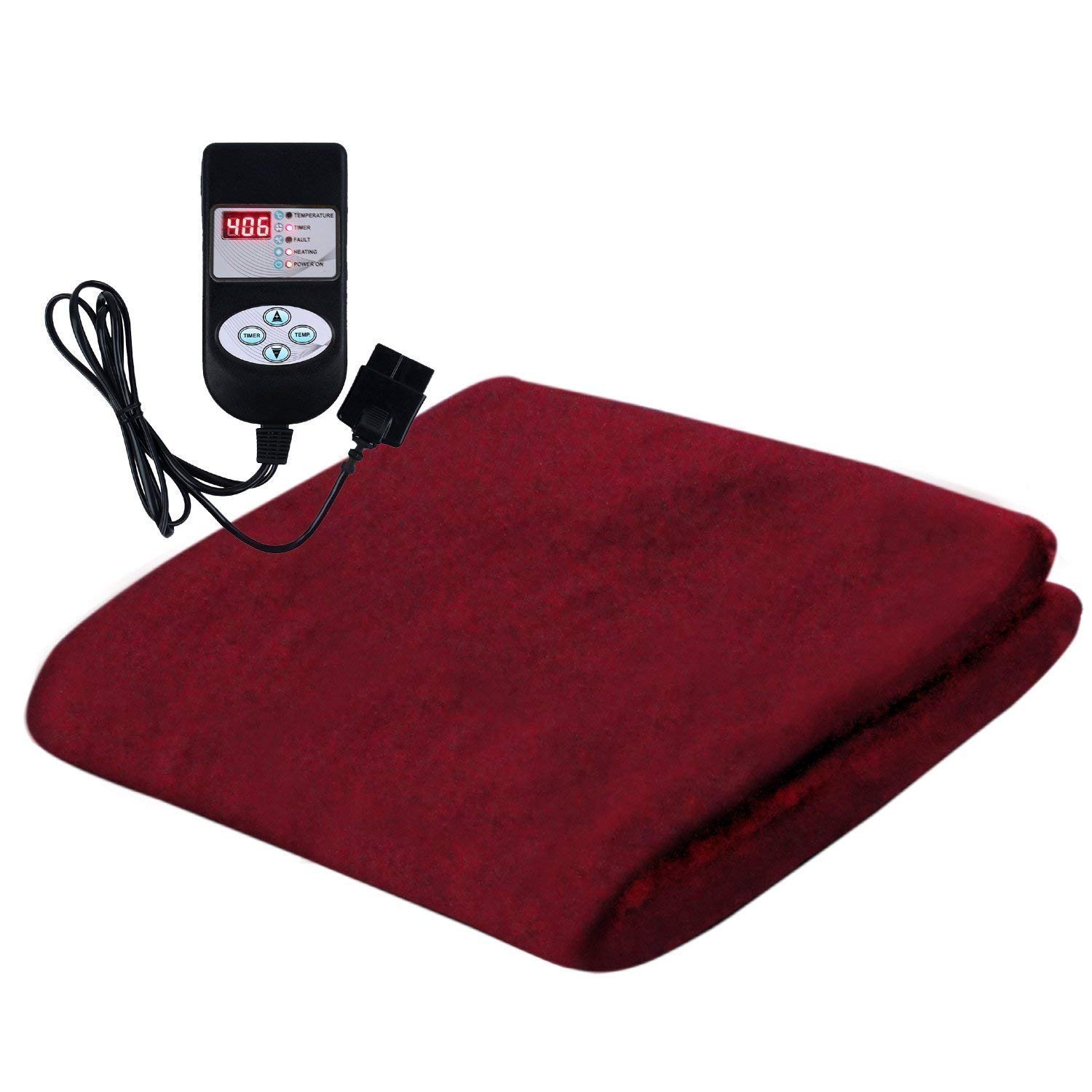 Automatic Velvet Throw Blanket Double - Cherry (72" x 75") Entirely Made in India