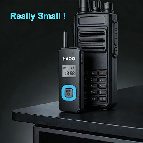 Miniatura 4 de HAOO Mini walkie talkies con auriculares, radio portátil de dos vías, transceptor FM, walkie talkie de largo alcance para esquí, senderismo, 3
