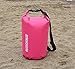 MARCHWAY Floating Waterproof Dry Bag Backpack 5L/10L/20L/30L/40L, Roll Top Sack Keeps Gear Dry for Kayaking, Rafting, Boating, Swimming, Camping, Hiking, Beach, Fishing (Pink, 10L)