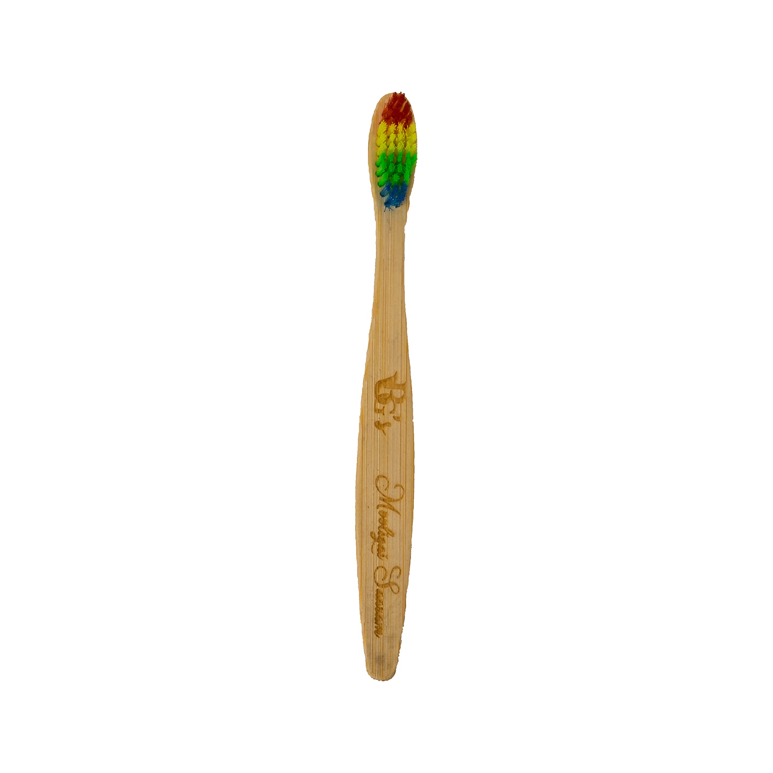 BG's Mooligai Saaram bamboo c curve organic bamboo toothbrush for kids charcoal activated soft bristles anti-bacterial eco-friendly & natural (multicolor)