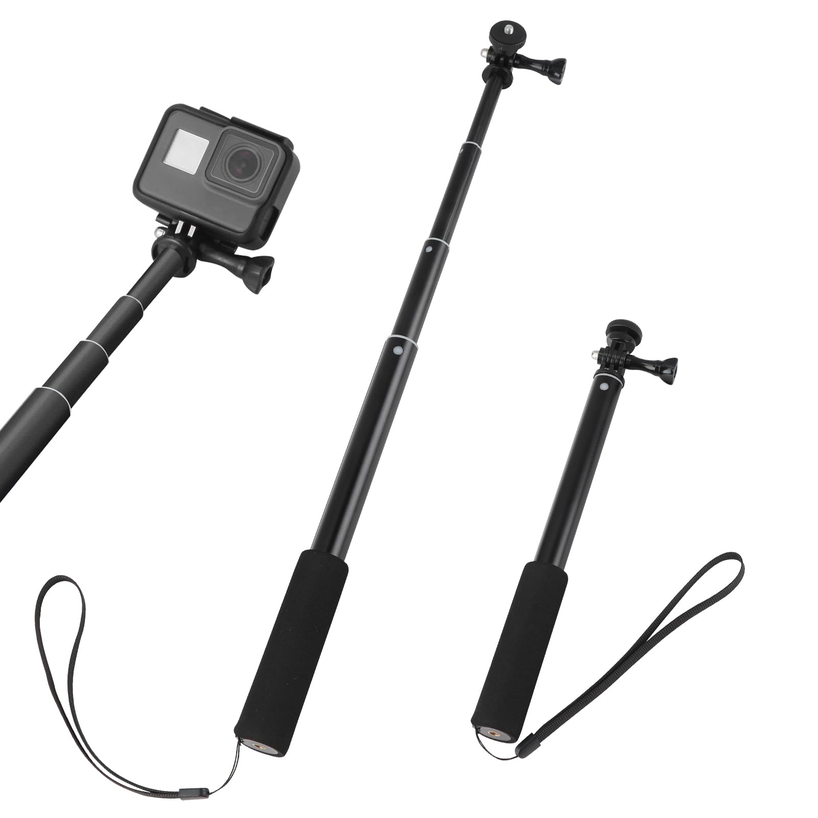 Bastone Selfie Action Cam Telescopico - Asta Fibra Carbonio Per Video Avventura