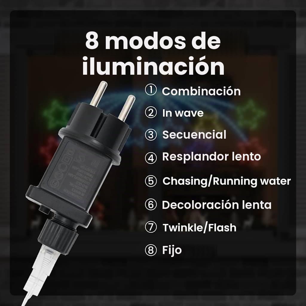 vidaXL Estrella de Navidad 432 LED Multicolor 182 x 58 cm PVC