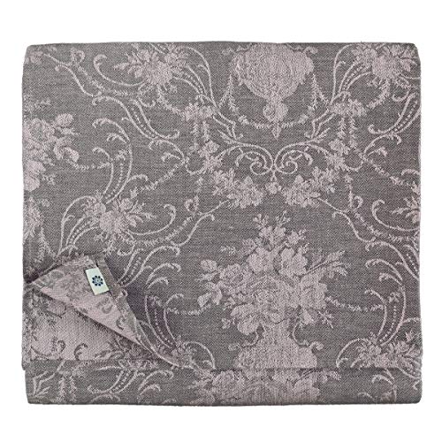 Linen & Cotton Luxus Jacquard Tischdecke Tischtuch Tischwäsche Roseus mit...