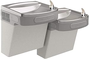 Elkay Freestanding EZSTL8LC Water Cooler in Light Gray Granite