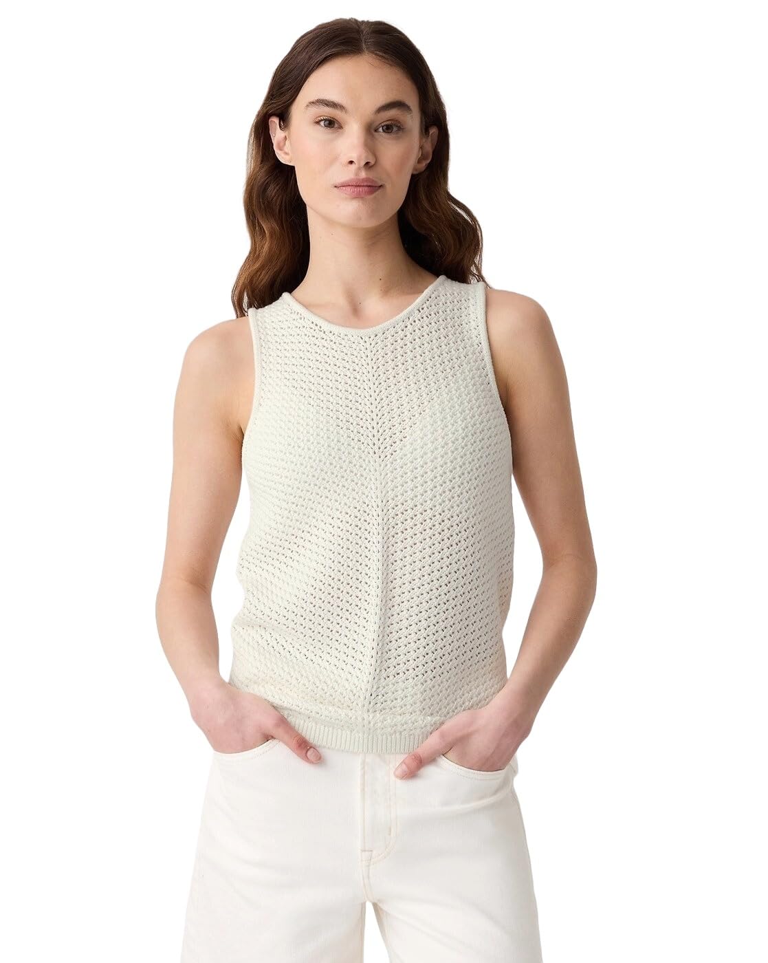 GAP Women's Cotton Round Neck Sleeveless Sweater-picture-10
