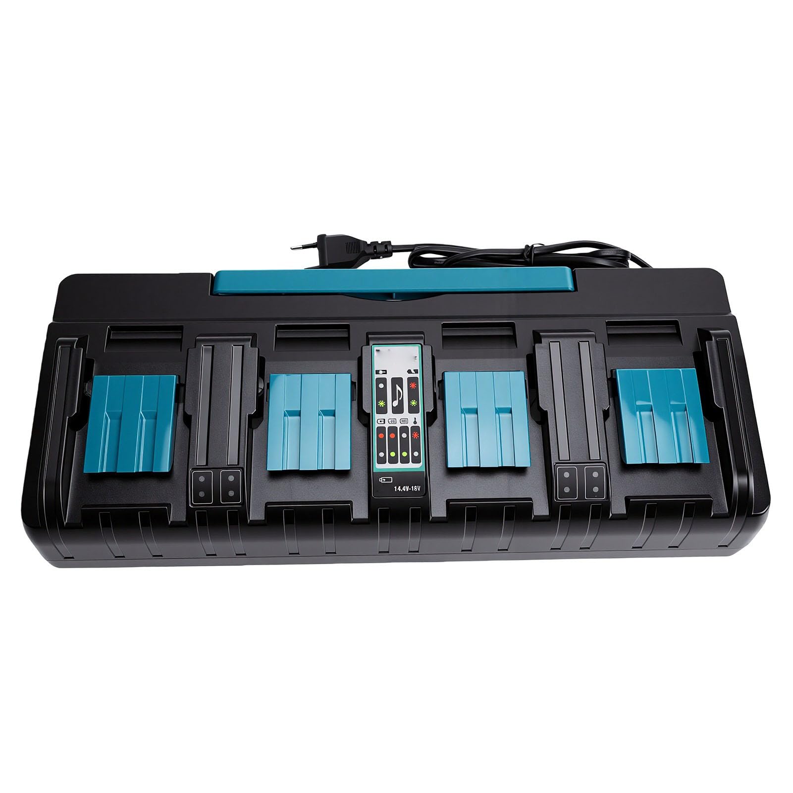 Generic Cargador de Batería Rápido de 4 Puertos para Baterías BL1820 BL1830 BL1840 BL1850 con Certificación de Seguridad y Luces LED de Fácil Monitoreo