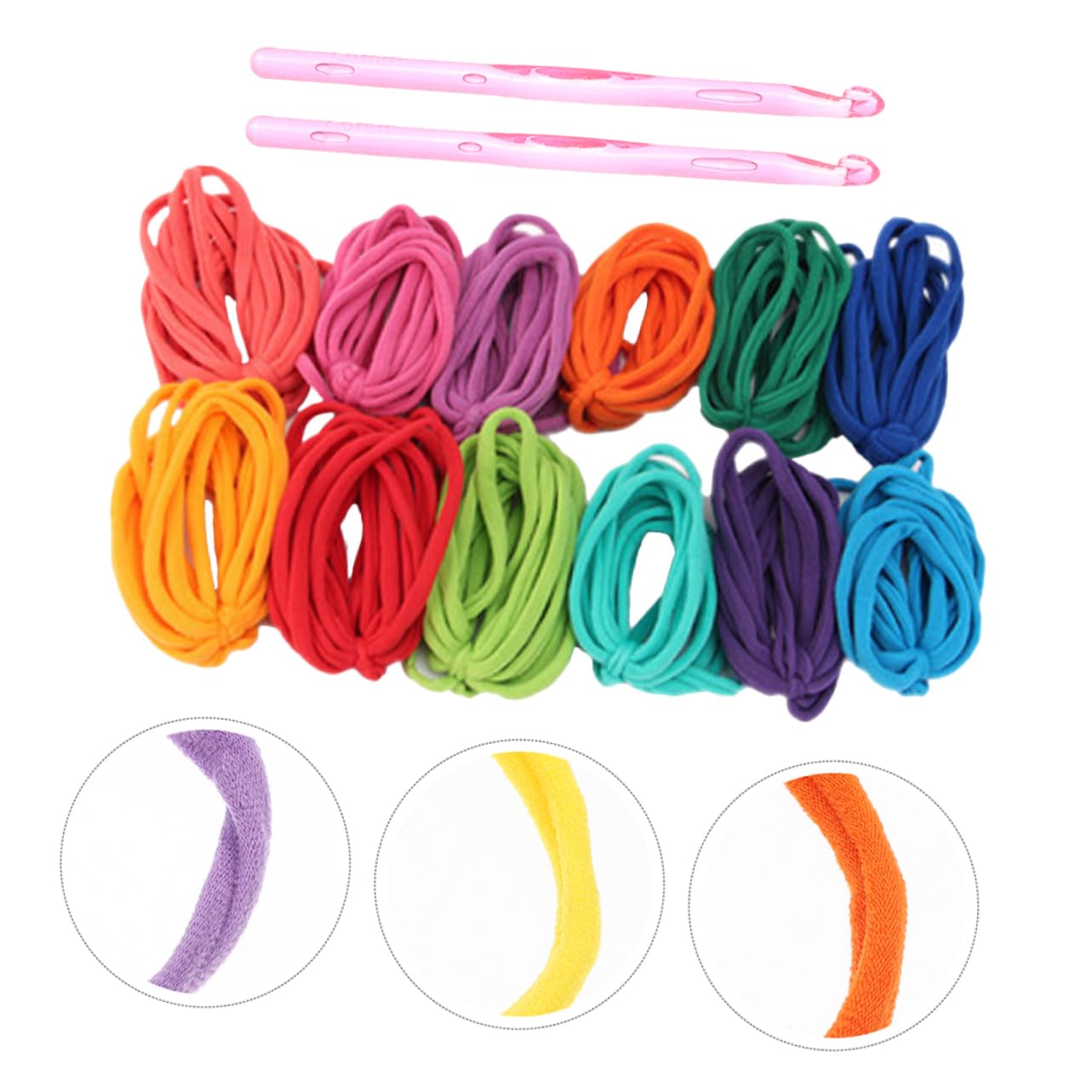 Tofficu 4 Set Corda Elastica Intrecciata Telaio Per Perline Elastici Per Telaio Per Tessitura Loop Staffa a Doppio Uso Incombe Ciclo Continuo Infila Tessitura Elastici Poliestere