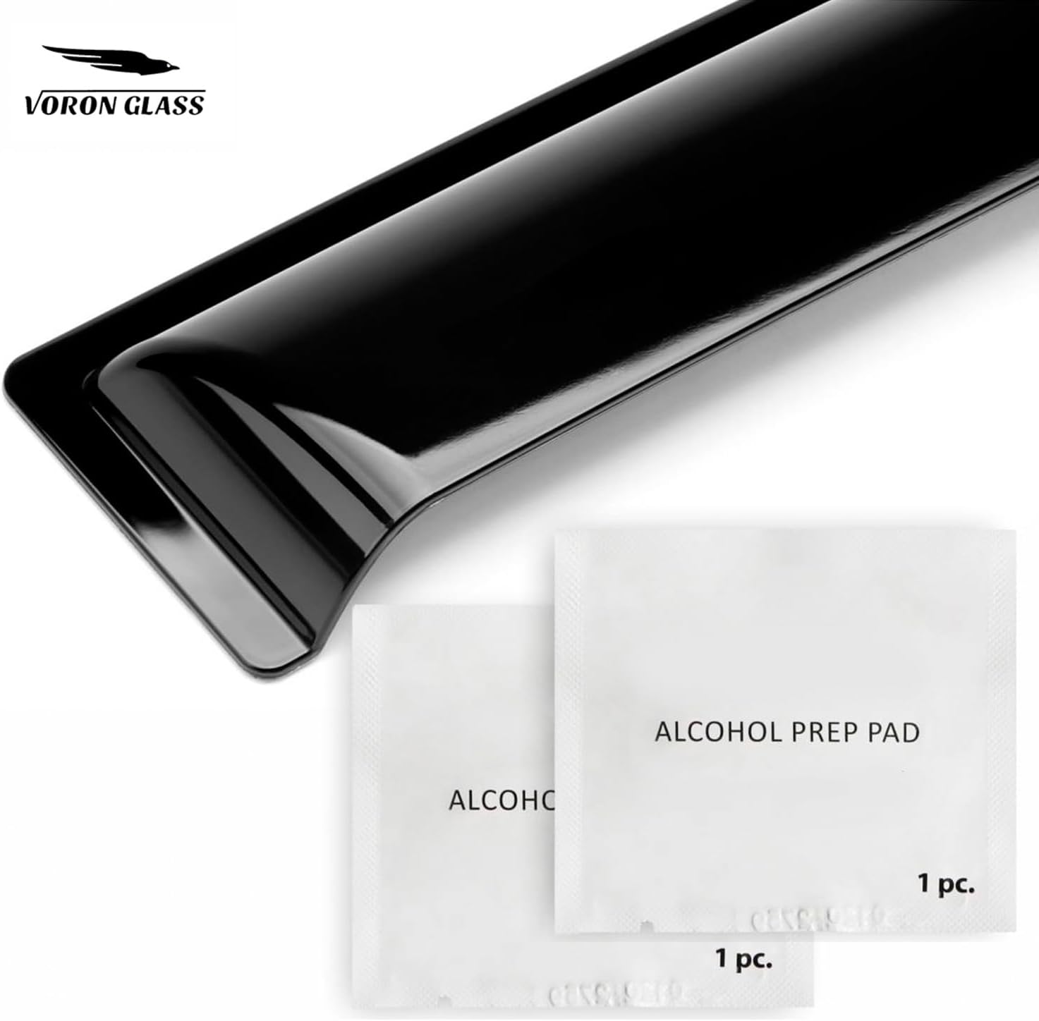 Voron Glass Tape-on Extra Durable Rain Guards for Jeep Wrangler JL 2018-2026/Jeep Gladiator 2020-2026, Window Deflectors, Vent Window Visors, 2 Pieces - 100278