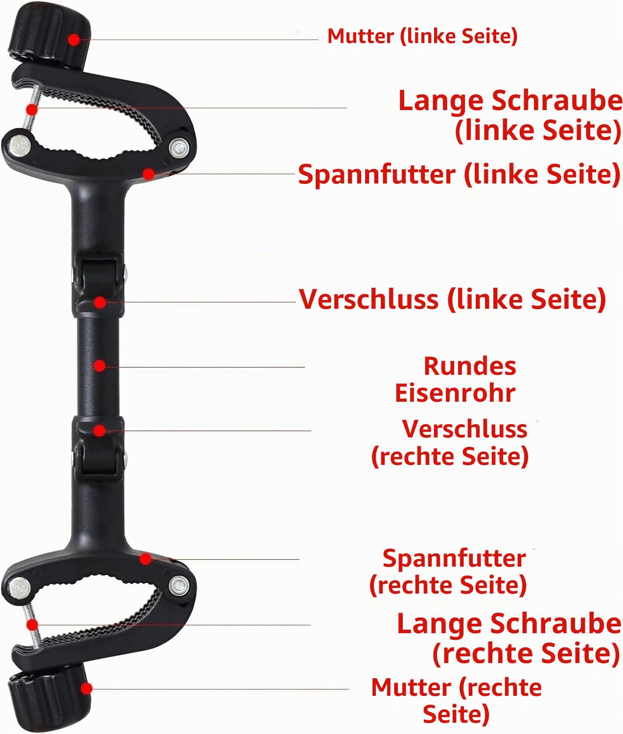 3 Stück Verstellbare Kinderwagen-Anschluss,Kinderwagen-Verbindungsstücke, universelle 90% Kinderwagen-Verbindungsstücke, verstellbare Kinderwagen-Anschlüsse für Zwillinge
