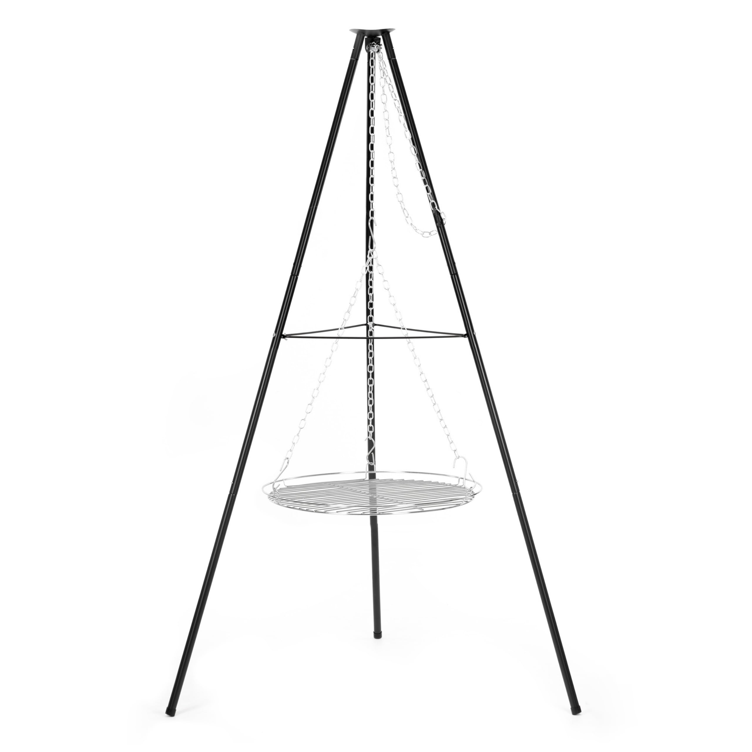 Springos Schwenkgrill Dreibein Grill mit Höhenverstellbarem Grillrost Holzkohlegrill BBQ Grill für Lagerfeuer Garten Terrasse Camping Outdoor Grillrost SPRINGOS