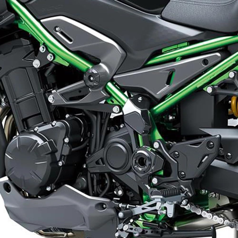 Motorrad Seitenverkleidung Passend für Kawasaki Z900 2025–2026. Linker und rechter Rahmen, Seitenabdeckung, Verkleidungsplatte, Schutz, Spoiler-Gugel-Abdeckung Motorrad Kühlerschutz(A)