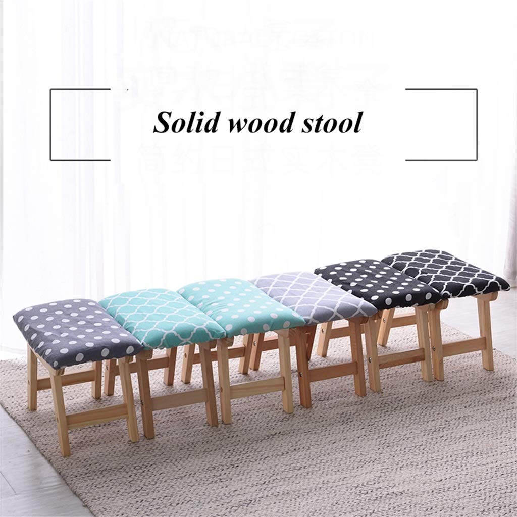 Escabel, Sala Taburete Puf con Funda De Lino Extraíble Bajo De Madera Tapizado Taburete para Caminar para Zapatos (Color : Gris, tamaño : #1)