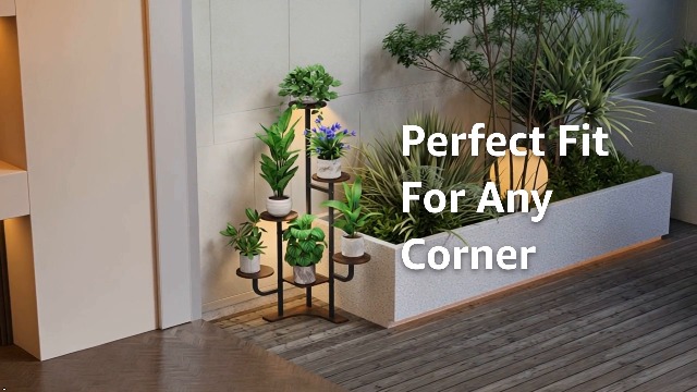 Amazon.com: Homsorout Corner Plant Stand with Grow Light - 6 Tier