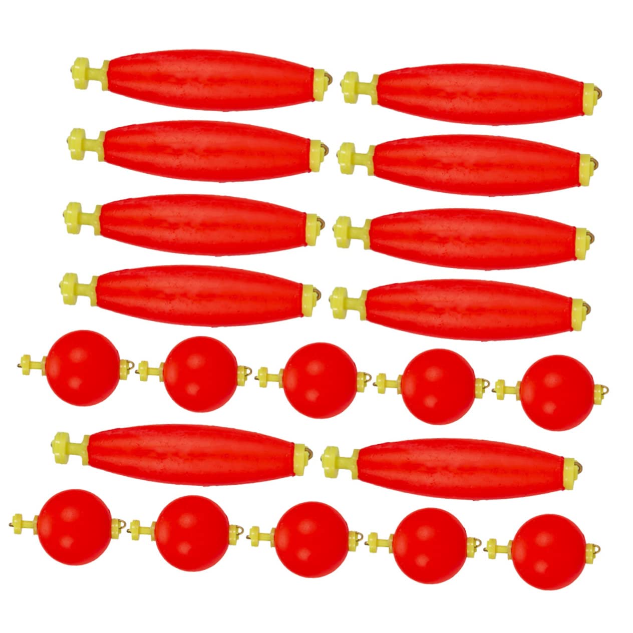 VANZACK Lot De 4 Flotteurs De Pêche Leurres en Mousse pour La Pêche À La Mouche en Mer Ruisseau Lac Accessoires 20 Pièces X 4