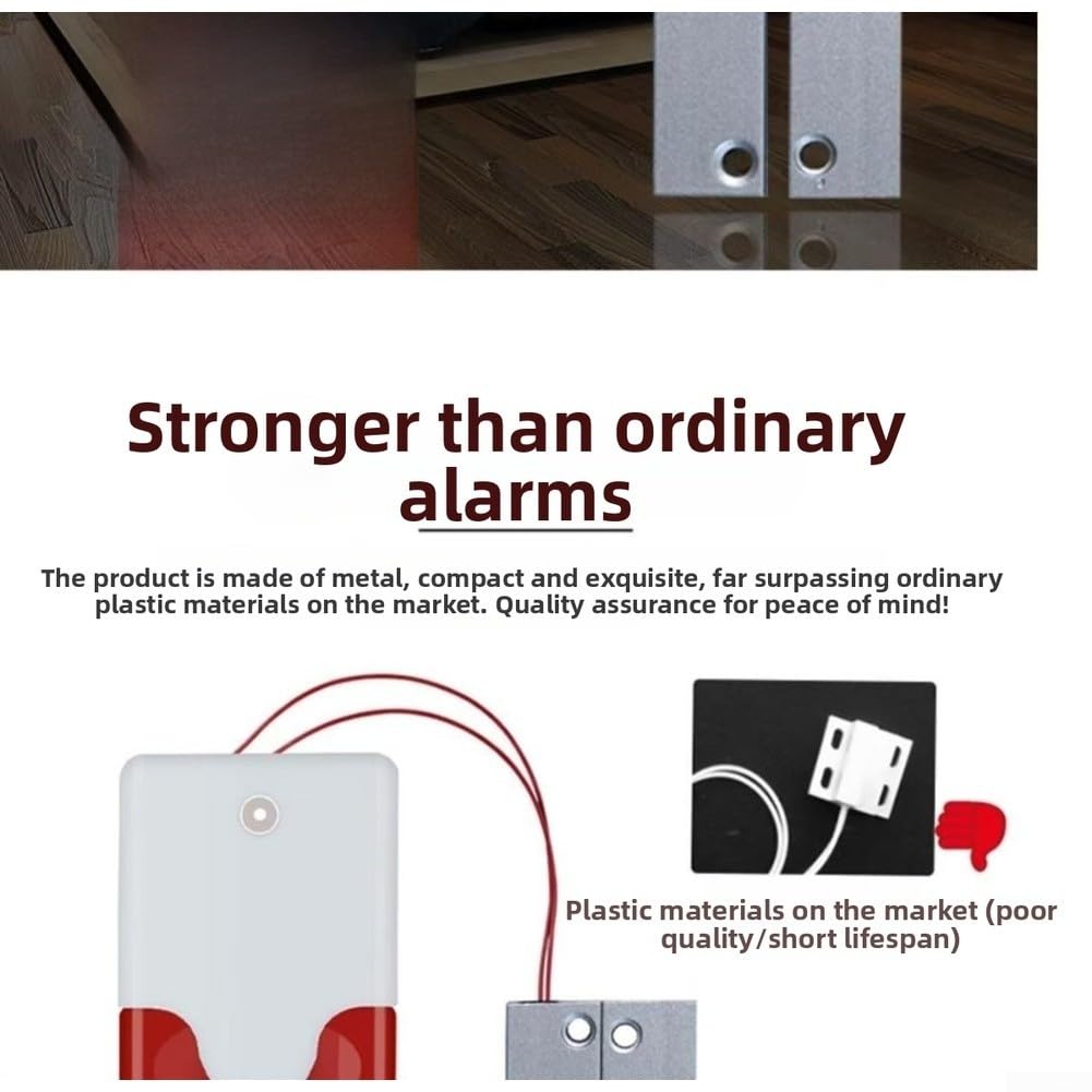 Allarme magnetico per porta metallica con suono da 100 dB e luce lampeggiante per sicurezza antincendio in scuole, uffici e edifici commerciali