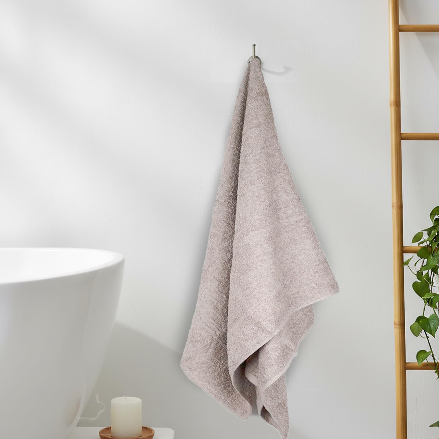 Asciugamani da bagno_27 x 54_Pk 12_Asciugamani da bagno beige (confezione da 12, 27 W x 137 L) Beige - Asciugamano in cotone per palestra, bagno, spa, rasatura, shampoo, per uso quotidiano