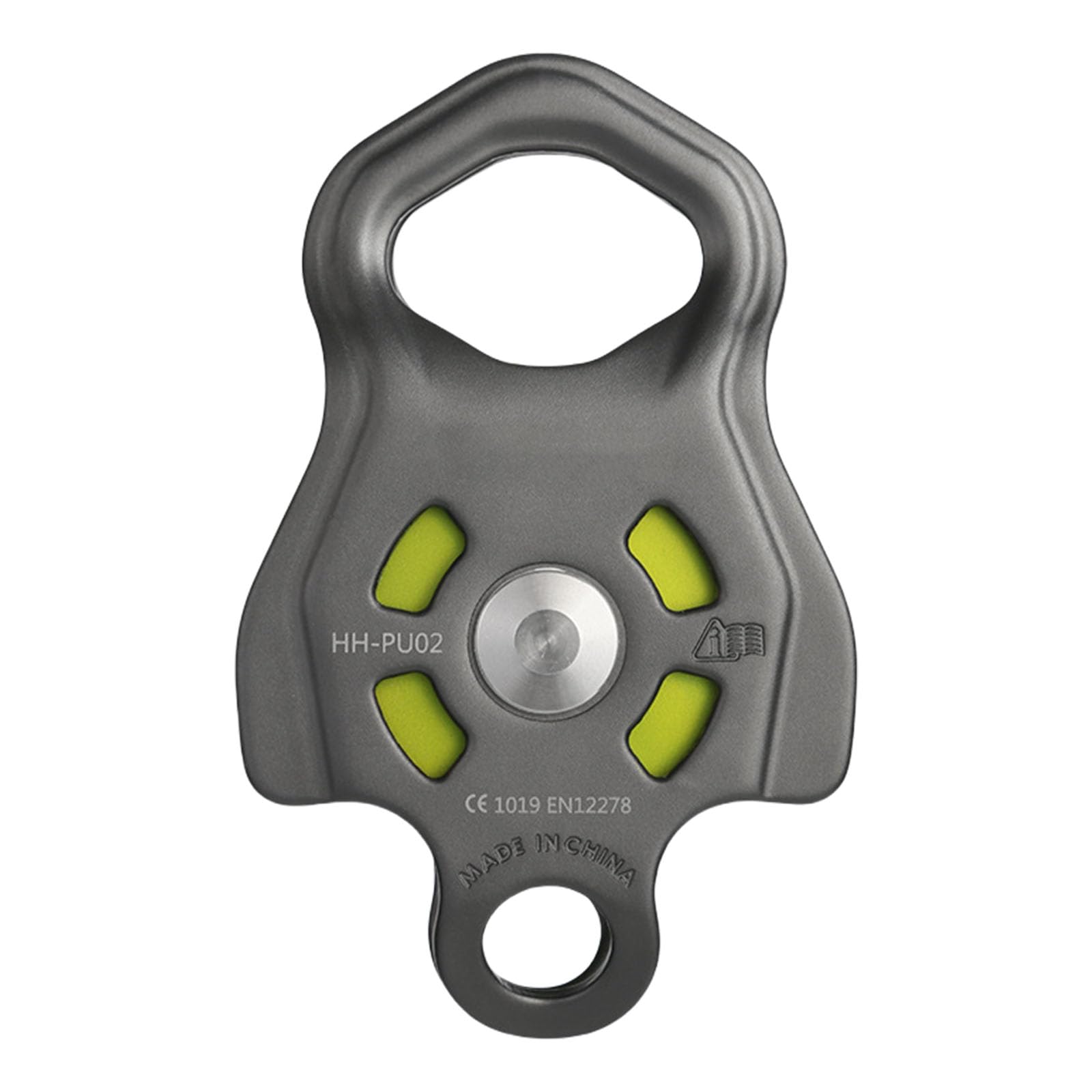 Mosquetón de polea de escalada con bloqueo de puerta atornillada, mosquetón portátil para cuerda de gestión segura, compactos, polea de escalada