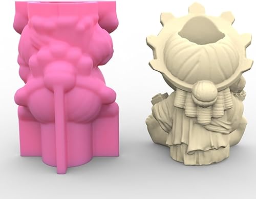 Miniatura 9 de Molde de silicona de yeso para hombre, diseño de calavera para suculentas, maceta de hormigón, florero, yeso, molde de cemento, molde de arcilla,