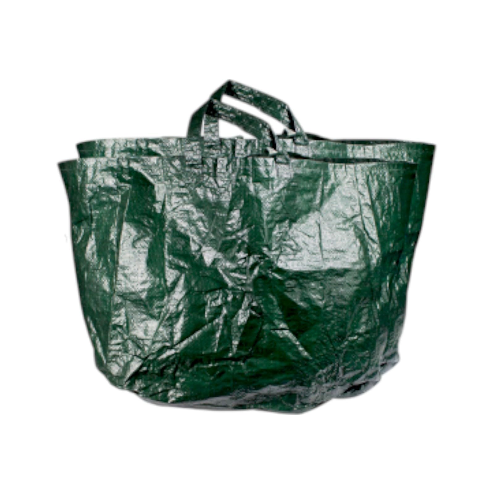 B&Q -  74L Garden Waste Bags Pack Of 2Reusable Waterproof Refuse Sacks With Strong Carry Handles