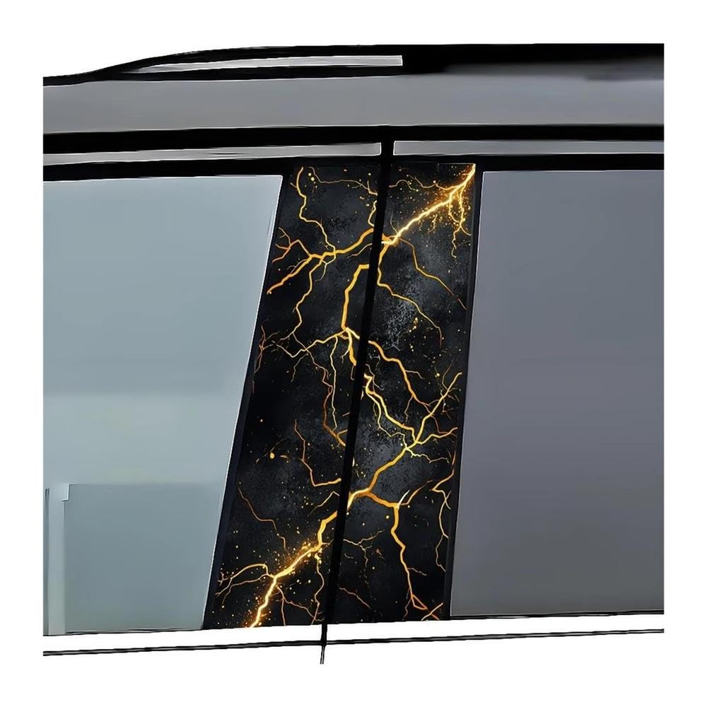 Decorative Items 2pcs Car Center Pillar Sticker Lightning Arrow Vinyl Auto B-Pillar Waterproof Protective Film