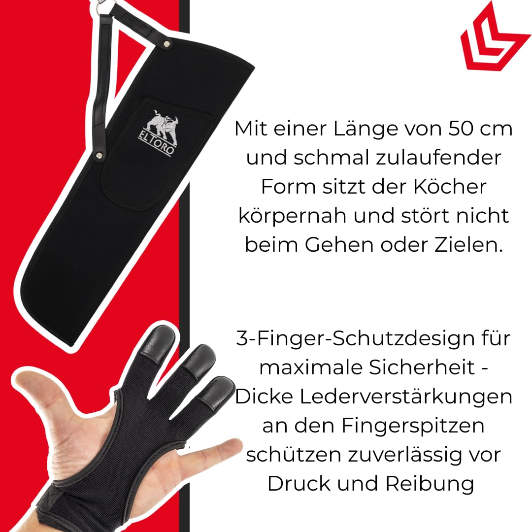 BSW Recurve Bogen Set 52 Zoll für Rechtshänder Einsteigerbogen (132 cm)