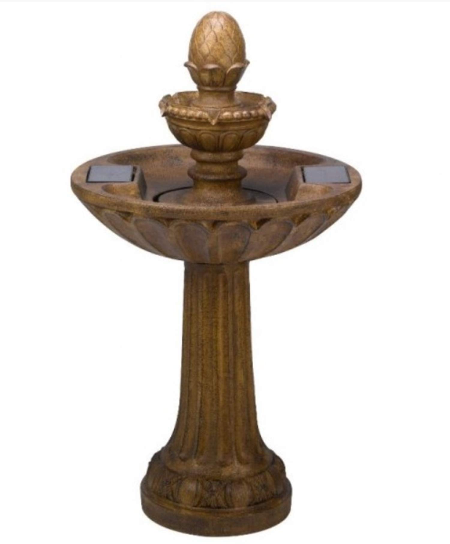 Garden Mile Fontaine à Eau Solaire - Belle Fontaine Rustique - Décoration de Jardin Solaire - Peut également Servir de Bain d'oiseaux
