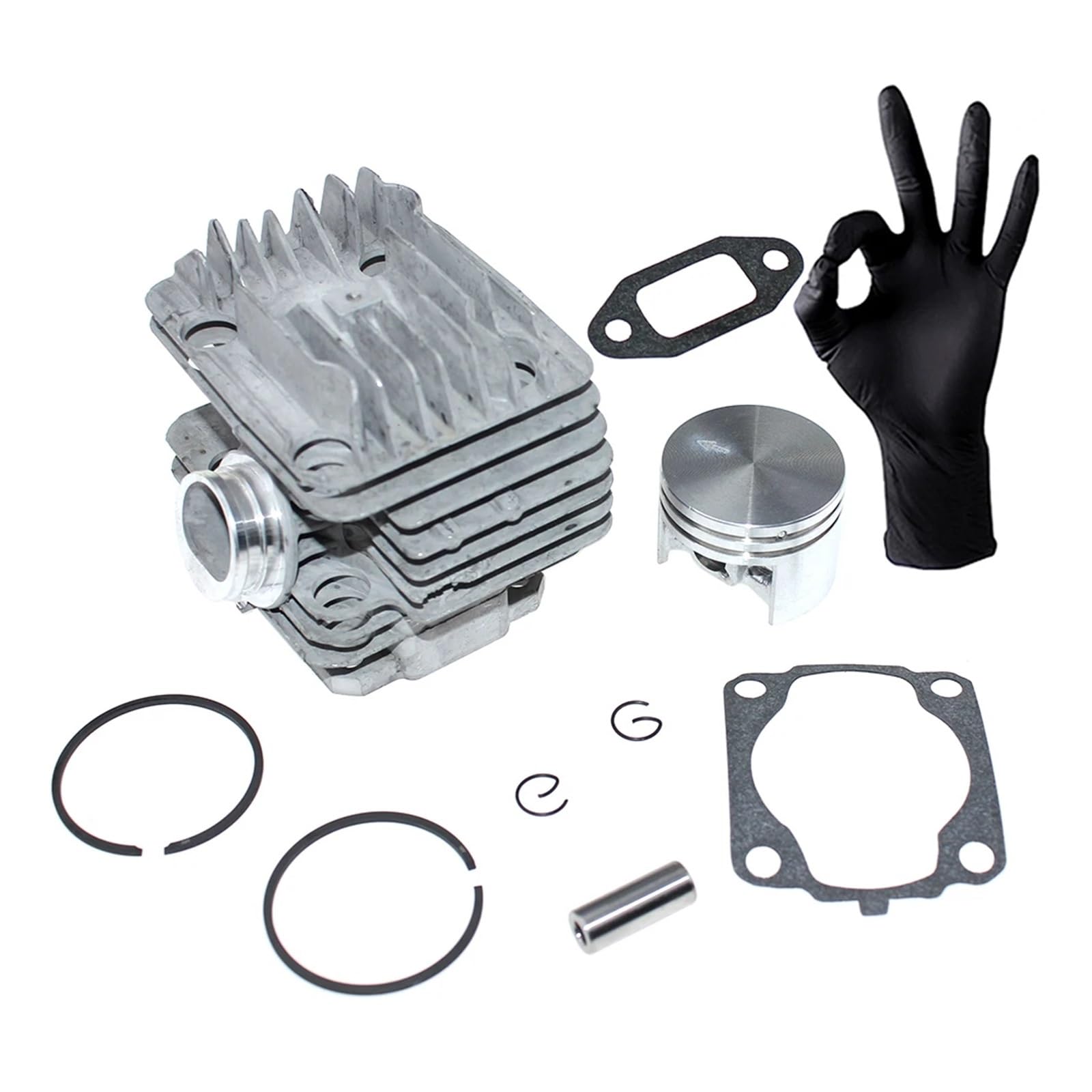 Dingmao Cylinder Piston Kit Compatible For Sthil 020 020T MS200 MS200T MS200Z MS200T-Z MC-200 Chainsaw